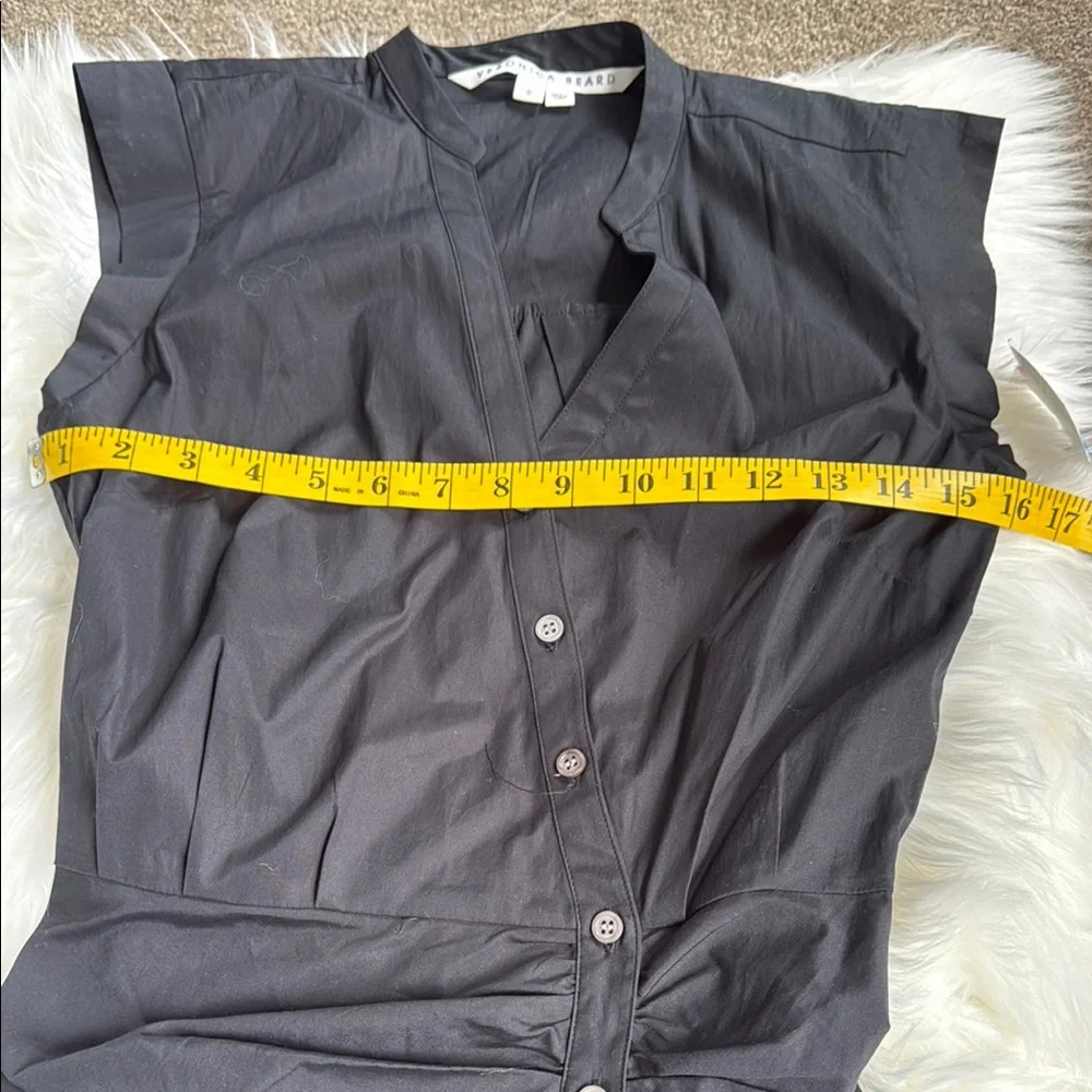 NWT Veronica Beard Stylish Black Ruched Dress - Picture 14 of 17